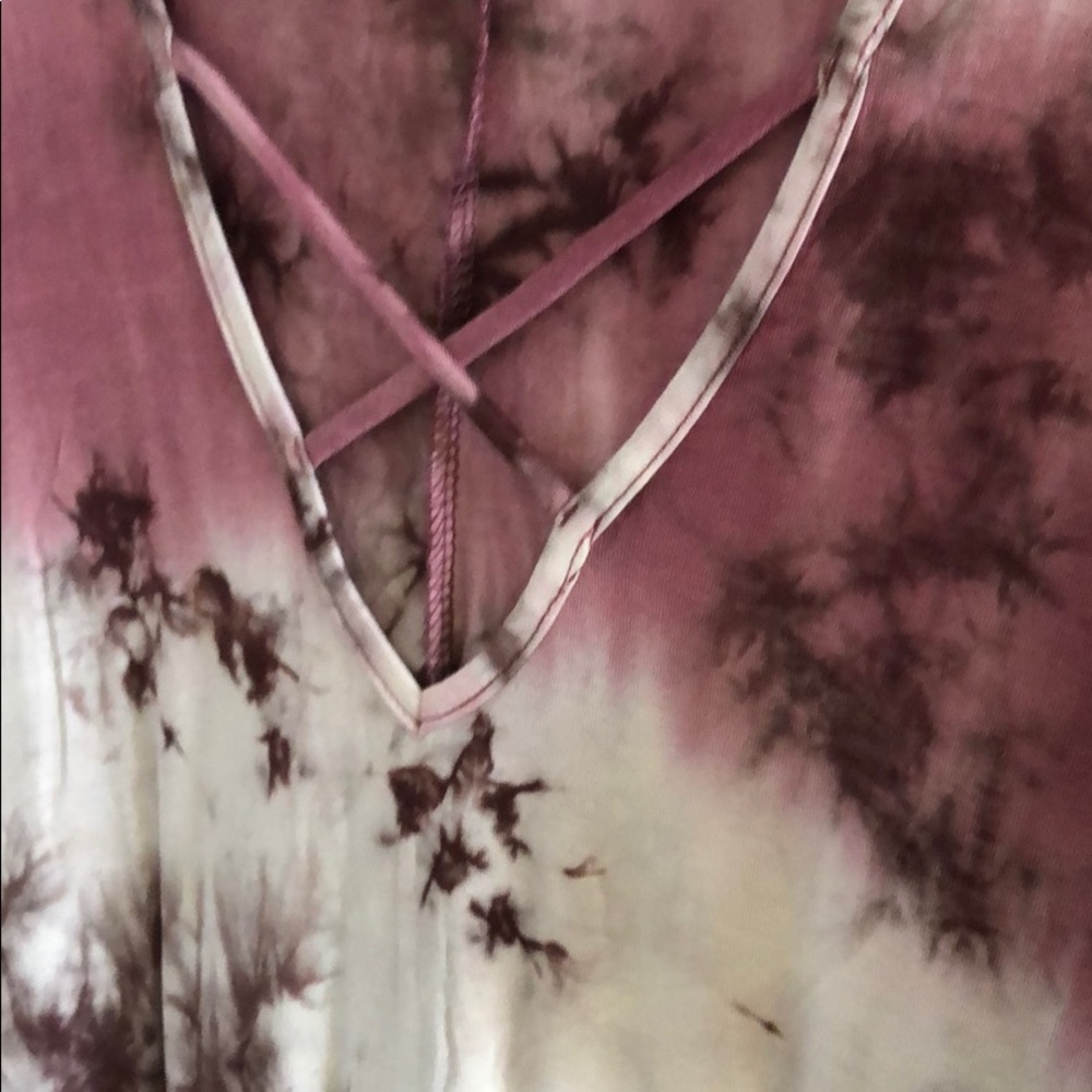Last 1! Mauve tie dye dress - Picture 6 of 8